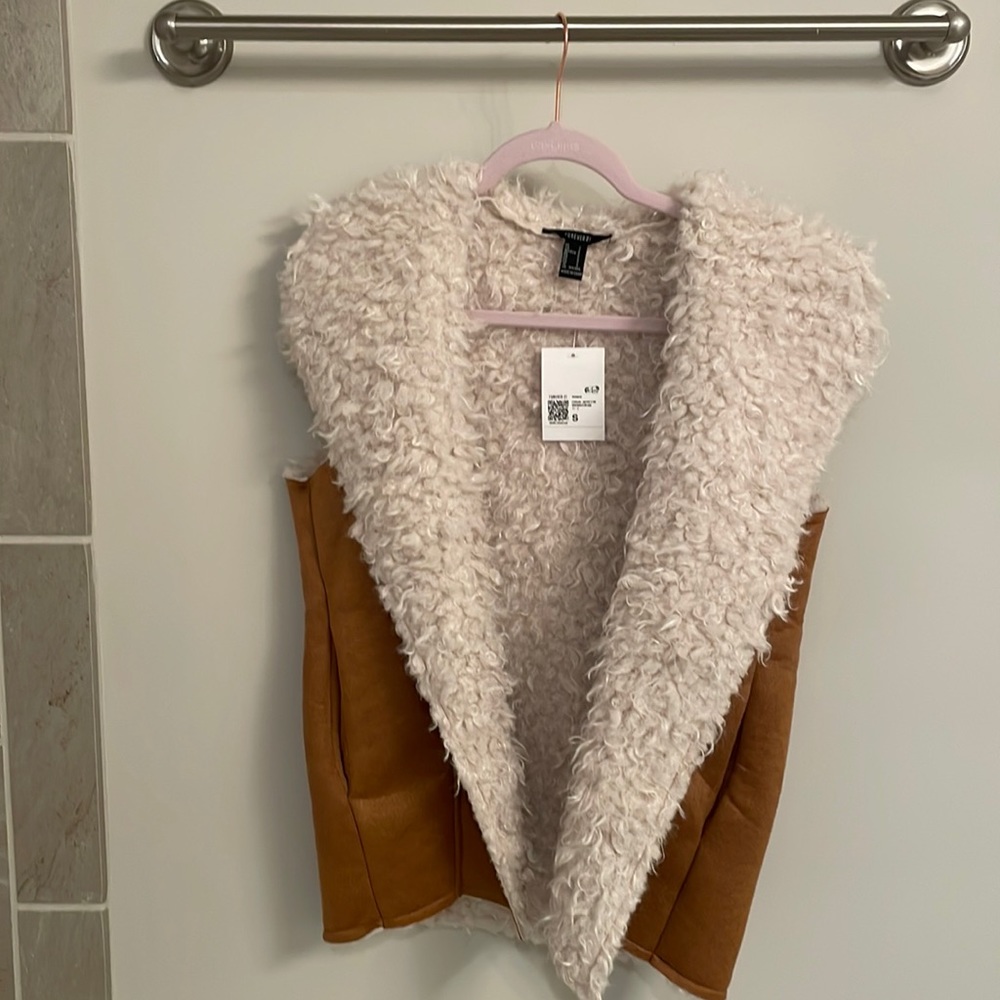 Faux Wool Suede Vest